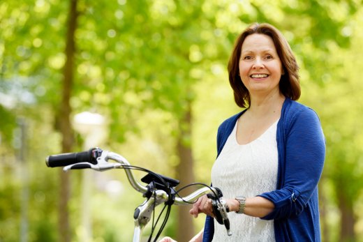 Paula with her bike